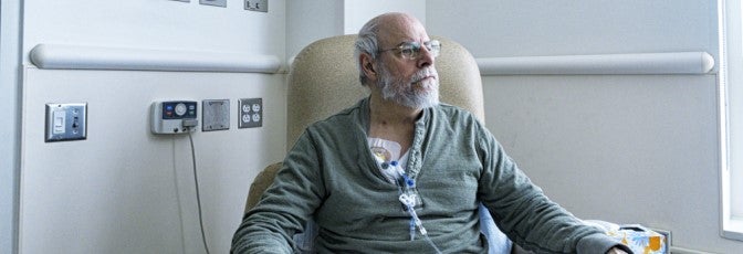Mężczyzna w czasie chemioterapii